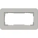 Gira Abdeckrahmen 2-fach ohne Mittelseg E3 grau/weiß (1002412)