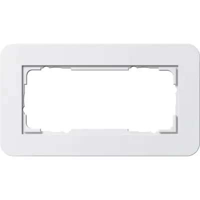 Gira Abdeckrahmen 2-fach ohne Mittelseg E3 weiß glänzend (1002410)