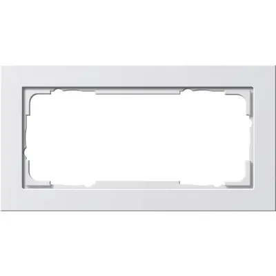Gira Abdeckrahmen 2-fach ohne Mittelseg E2 weiß matt (100222)