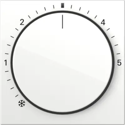 Gira Abdeckung für Raumtemperaturregler mit Kontrolllicht System 55 weiß glänzend (270203)