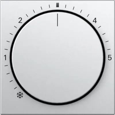 Gira Abdeckung für Raumtemperaturregler mit Kontrolllicht System 55 aluminium matt (270226)