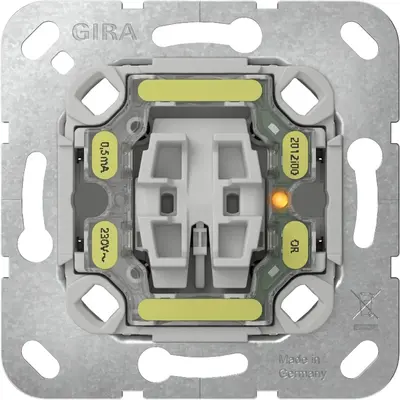 Gira Wechselschalter Kontrollschalter mit Beleuchtungselement ohne Krallenbefestigung (382600)