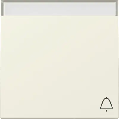 Gira Wippe mit Symbol Klingel und Beschriftungsfeld System 55 creme glänzend (367301)