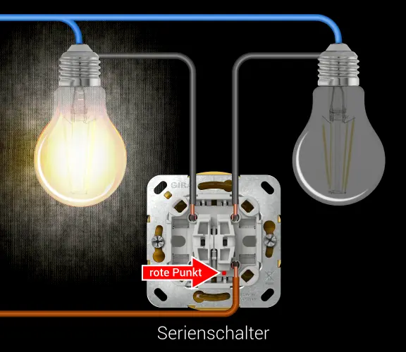Gira Serienschaltung verdrahten / anschließen
