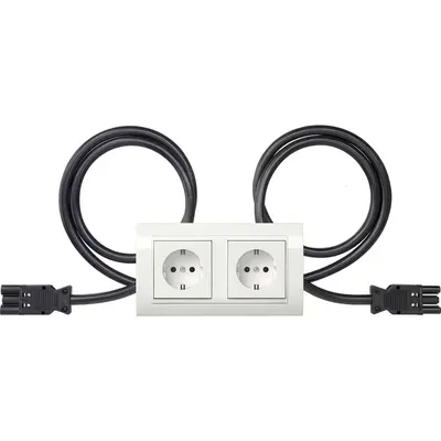 Gira Wandsteckdose RA 2-fach komplett Wandkanal Typ 10 steckbar Standard 55 breit weiß glänzend (4931023)