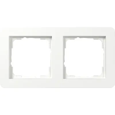 Gira Abdeckrahmen 2fach E1 weiß matt (0212151)