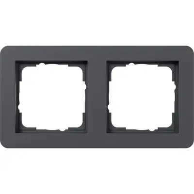 Gira Abdeckrahmen 2fach E1 anthrazit matt (0212152)