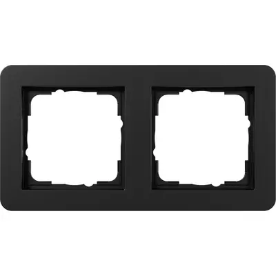 Gira Abdeckrahmen 2fach E1 schwarz matt (0212153)