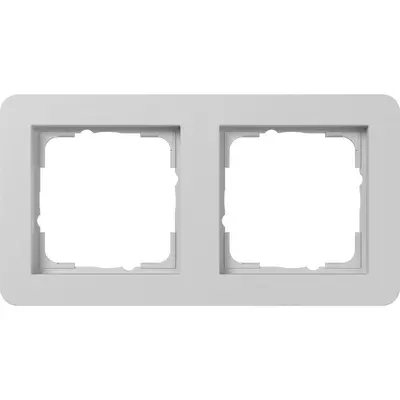 Gira Abdeckrahmen 2fach E1 grau matt (0212154)