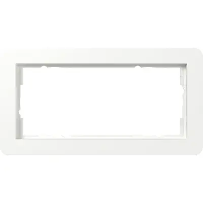 Gira Abdeckrahmen 2-fach ohne Mittelseg E1 weiß matt (1002151)