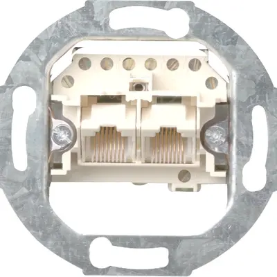 Gira RJ45 Telefon Steckdose CAT3 2-fach mit Einzelanschluss (018700)