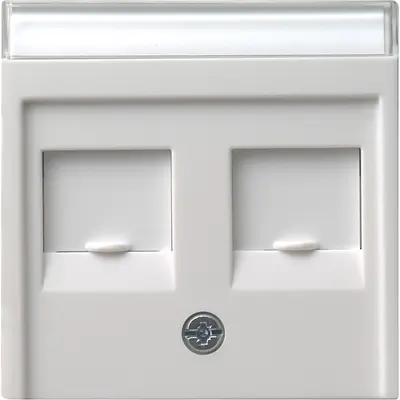 Gira Zentralplatte Modular Jack 2-fach System 55 weiß glänzend (066303)