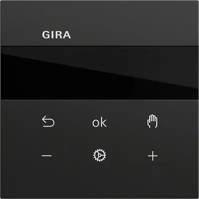 Gira System 3000 Thermostatknopf Display Bluetooth System 70 schwarz matt (539474)