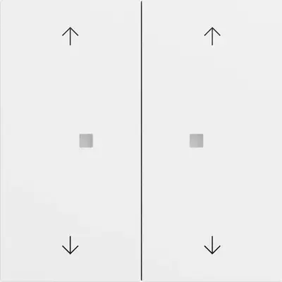 Gira KNX Wippe 2-fach mit Pfeilsymbolen System 70 Reinweiß matt (517472)