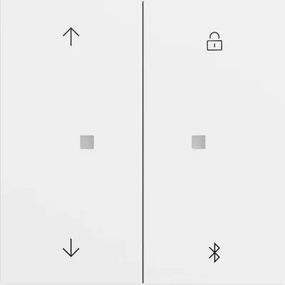 Gira Bluetooth Bedienaufsatz mit Pfeilsymbolen System 3000 System 70 Reinweiß matt (536772)