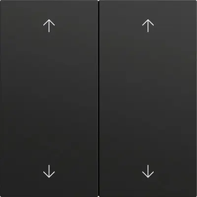 Gira 2-fach Ersatzwippen mit Pfeilsymbolen für System 3000 Bedienaufsätze System 70 Schwarz matt (538774)