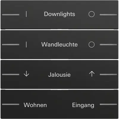 Gira wippenset 4-voudig individueel voor tastsensor 4.70 zwart mat (576474)
