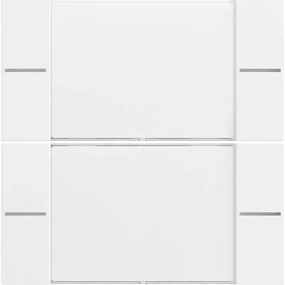 Gira wippenset 2-voudig met tekstkader voor tastsensor 4.70 wit mat (577272)