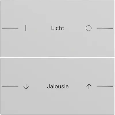 Gira wippenset 2-voudig individueel voor tastsensor 4.70 grijs mat (576276)