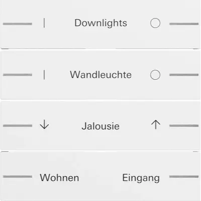 Gira wippenset 4-voudig individueel voor tastsensor 4.70 wit mat (576472)