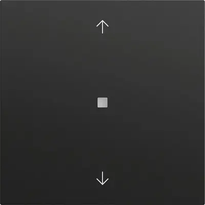 Gira Bluetooth Jalousie-/Tastdimmeraufsatz mit Pfeilsymbolen System 3000 System 70 Schwarz matt (538274)