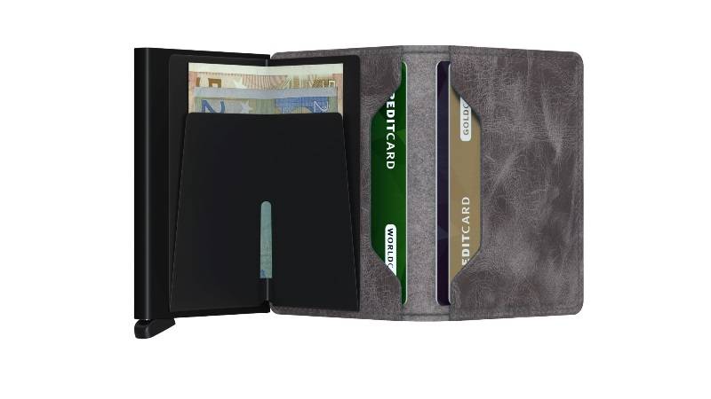 Secrid slimwallet vintage grey black