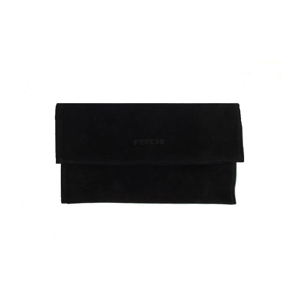 Ferchi clutch suede zwart