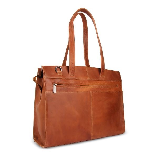 Plevier Islay dames laptoptas 15.6 inch cognac