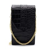 MŌSZ Phone-Bag croco Black gold