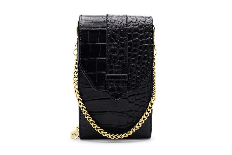 MŌSZ Phone-Bag croco Black gold