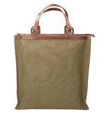 Revival Premium Bags shopper boodschappentas canvas met leer