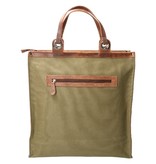 Revival Premium Bags shopper boodschappentas canvas met leer