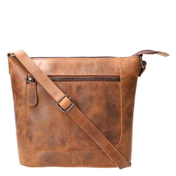 Revival Premium Bags Leren  dames schoudertas 981 hunter brown