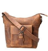 Revival Premium Bags Leren  dames schoudertas hunter brown 985