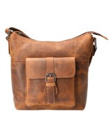 Revival Premium Bags Leren  dames schoudertas hunter brown 985 Revival Premium Bags Leren  dames schoudertas hunter brown 985
