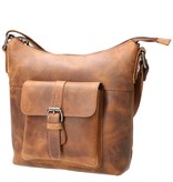Revival Premium Bags Leren  dames schoudertas hunter brown 985 Revival Premium Bags Leren  dames schoudertas hunter brown 985