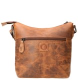 Revival Premium Bags Leren  dames schoudertas hunter brown 985