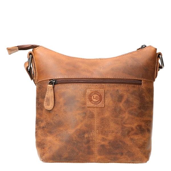 Revival Premium Bags Leren  dames schoudertas hunter brown 985