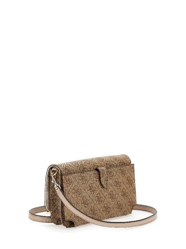 Guess Noelle crossbodytasje mini 4g-logoLatte