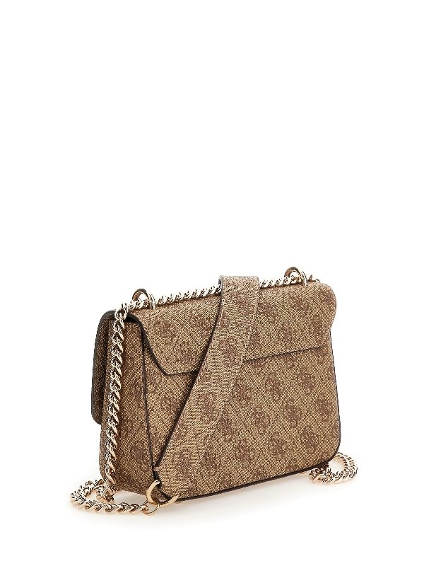 Guess Eco elements mini crossbody 4g-logo latte