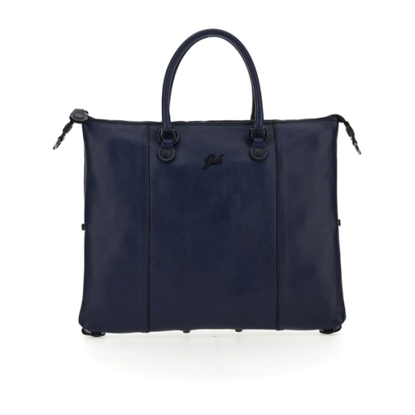 Cabrio shopper G3 PLUS in ink blue ruga zwart leer Size M