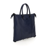 Cabrio shopper G3 PLUS in ink blue ruga zwart leer Size M Cabrio shopper G3 PLUS in ink blue ruga zwart leer Size M