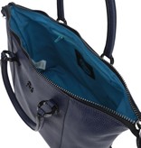Cabrio shopper G3 PLUS in ink blue ruga zwart leer Size M Cabrio shopper G3 PLUS in ink blue ruga zwart leer Size M