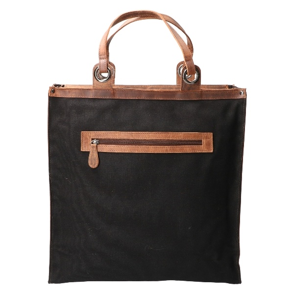 Revival Premium Bags shopper boodschappentas canvas met leer