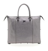 Gabs Leren Shopper G3  Plus  in Silver Rosa Size M