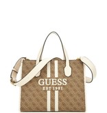 Guess Silvana 2 Compartment Tote Bag Latte Logo-Stone