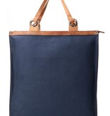 Revival Premium Bags shopper boodschappentas canvas met leer