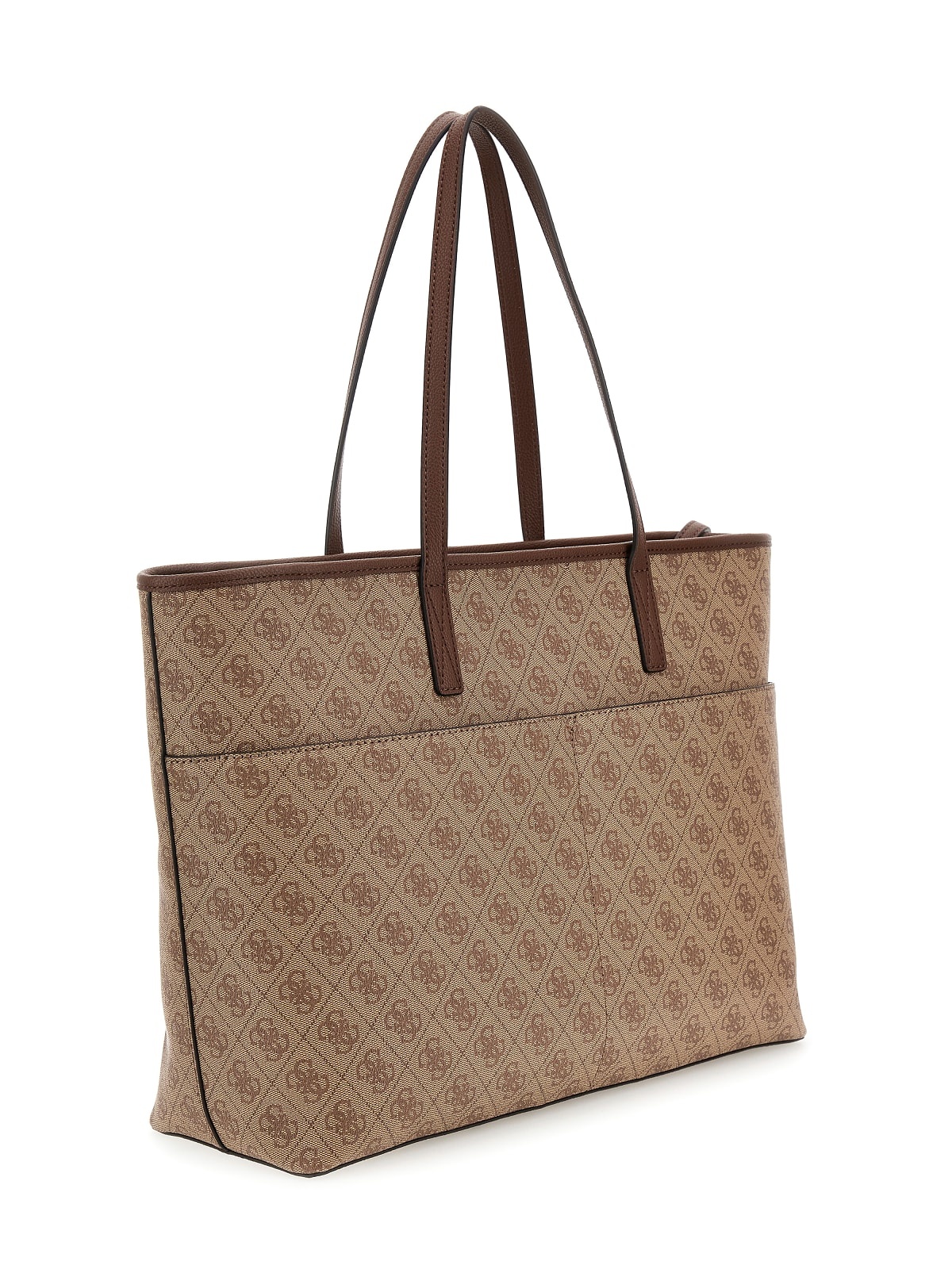 Guess Shopper Powerplay met laptopvak 15,6 inch latte logo