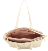 FMME Cream Schoudertas Caithy Grain Leer Voor 15 Inch Laptop