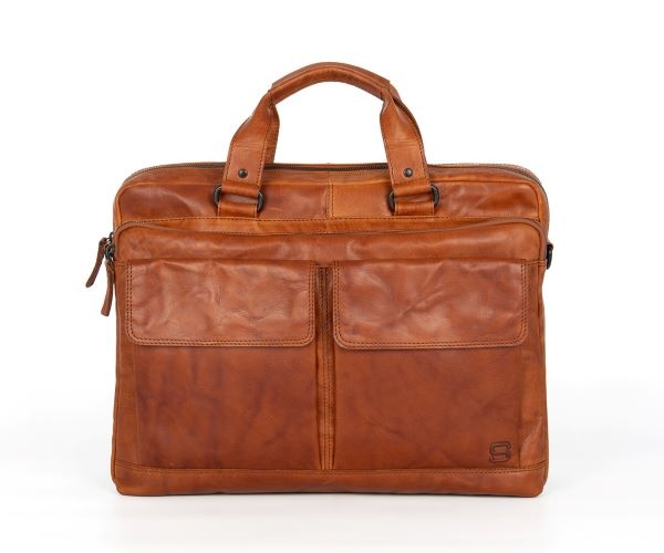 Spikes Sparrow leren laptoptas 17 inch Robert 401370